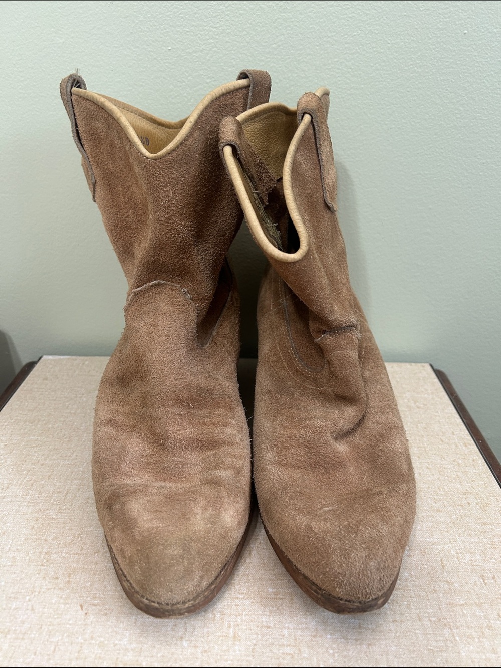 Vintage 70s Gringo by Artina Leather Slouch Western Campus Boots Honey Brown